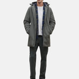 Ecoalf - Pasu GAJKPASU00774-128 - Abrigo verde de corte regular con capucha ajustable - Hombre