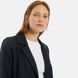 System Action - I24AMO06_8 - Americana corta azul marino con raya diplomática y cuello de solapa - Mujer