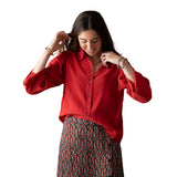 System Action - I24CA808_36 - Camisa de manga larga con efecto lavado 100% viscosa - Mujer