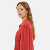 System Action - I24CA808_36 - Camisa de manga larga con efecto lavado 100% viscosa - Mujer
