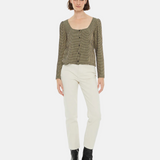 System Action - I24CA906_40 - Camisa de cuadros vichy de manga larga y escote cuadrado - Mujer