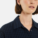System Action - I24CAO17_8 - Camisa recta de cuadros recta de manga larga - Mujer
