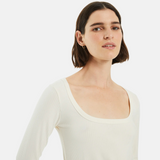 System Action - I24CT918_2 - Camiseta básica ajustada de bambú con escote cuadrado - Mujer