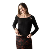 System Action - I24CTN25_40 - Camiseta asimétrica con detalle cut out - Mujer