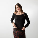 System Action - I24CTN25_40 - Camiseta asimétrica con detalle cut out - Mujer