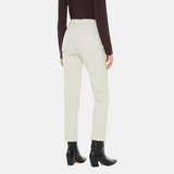 System Action - I24PA731_3 - Pantalón recto de color crema y tiro medio - Mujer