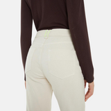 System Action - I24PA731_3 - Pantalón recto de color crema y tiro medio - Mujer