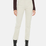 System Action - I24PA731_3 - Pantalón recto de color crema y tiro medio - Mujer