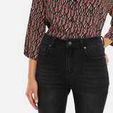 System Action - I24PT705_40 - Pantalón vaquero slim fit de tiro medio y efecto lavado - Mujer