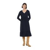 System Action - I24VEO17_8 - Vestido midi de cuadros de manga larga - Mujer