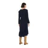 System Action - I24VEO17_8 - Vestido midi de cuadros de manga larga - Mujer