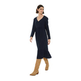 System Action - I24VEO17_8 - Vestido midi de cuadros de manga larga - Mujer