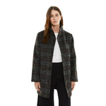 Abrigo de cuadros oscuro para mujer - System Action | Konestilochic