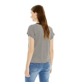 System Action - I25CT703_40 – Camiseta de rayas con cuello pico y manga ranglán - Mujer