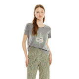 System Action - I25CT798_11 – Camiseta de manga corta con serpiente estampada - Mujer