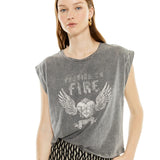 System Action - I25CT799_11 – Camiseta posicional sin mangas 100% algodón orgánico - Mujer