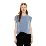 System Action - I25CT814_5 – Camiseta fluida de manga corta con volante - Mujer