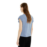 System Action - I25CT814_5 – Camiseta fluida de manga corta con volante - Mujer