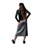 System Action - I25CT916_11 – Camiseta cruzada de manga larga con frunce lateral - Mujer