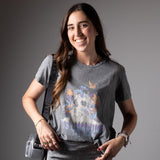 System Action - I25CT999_11 – Camiseta posicional calavera de manga corta con efecto desgastado - Mujer