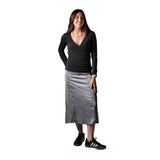 System Action - I25FA803_10 – Falda con costuras desgastadas y cremallera lateral - Mujer