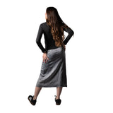 System Action - I25FA803_10 – Falda con costuras desgastadas y cremallera lateral - Mujer