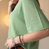 System Action - I25JE712_19 - Jersey con lurex de manga 3/4 y escote redondo - Mujer