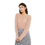 Jersey rosa calado de mohair y lana para mujer | System Action Konestilochic