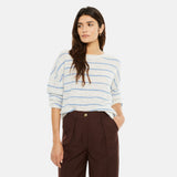 System Action - I25JE906_2 – Jersey de rayas con cuello redondo con lana y mohair - Mujer