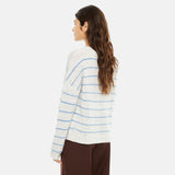 System Action - I25JE906_2 – Jersey de rayas con cuello redondo con lana y mohair - Mujer
