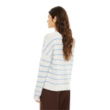 System Action - I25JE906_2 – Jersey de rayas con cuello redondo con lana y mohair - Mujer