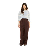 System Action - I25JE906_2 – Jersey de rayas con cuello redondo con lana y mohair - Mujer