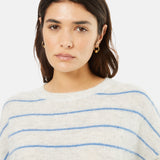 System Action - I25JE906_2 – Jersey de rayas con cuello redondo con lana y mohair - Mujer
