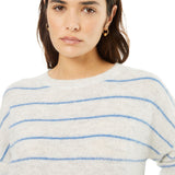 System Action - I25JE906_2 – Jersey de rayas con cuello redondo con lana y mohair - Mujer