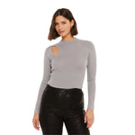 Jersey gris con lúrex de System Action para mujer Konestilochic