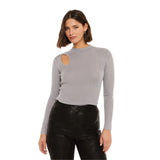 Jersey gris con lúrex de System Action para mujer Konestilochic