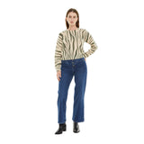 System Action - I25JEO17_19 – Jersey de lana con estampado con efecto “animal print” - Mujer