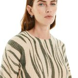 System Action - I25JEO17_19 – Jersey de lana con estampado con efecto “animal print” - Mujer