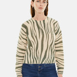 System Action - I25JEO17_19 – Jersey de lana con estampado con efecto “animal print” - Mujer