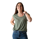 System Action - I25TO707_19 – Top de canalé sin mangas con escote redondo - Mujer