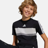 Adidas - Tiberio 3-Stripes Essentials JC7468 – Camiseta de manga corta – Unisex adolescentes