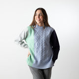 Why Not - W224018_04 - Jersey color block combinado - Mujer