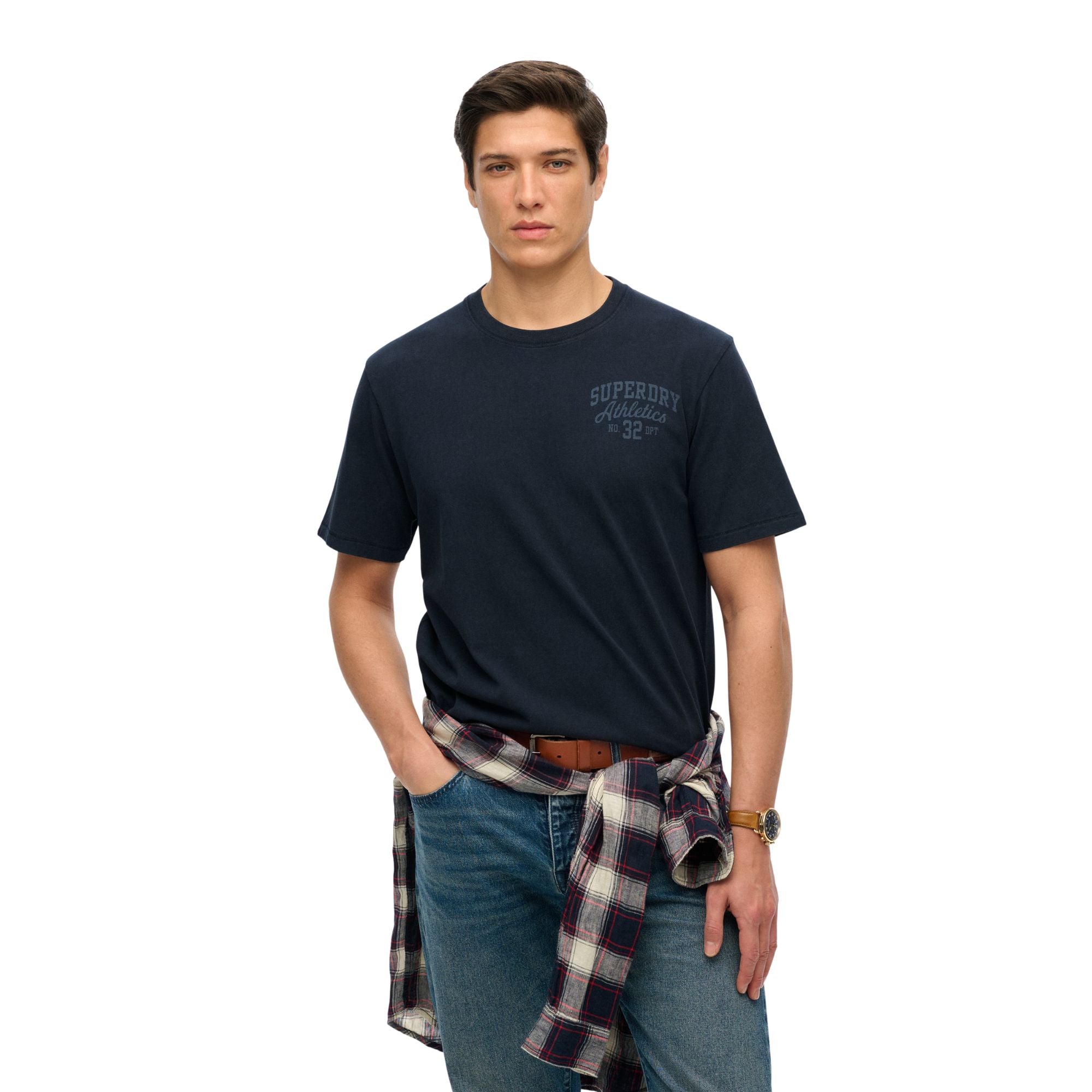 Camiseta azul marino Superdry Athletic Essential hombre Konestilochic