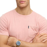Superdry – Classic Essential M1012206A-J7B – Camiseta rosa de manga corta 100% algodón orgánico - Hombre