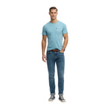 Superdry – Classic Essential M1012206A-WTY – Camiseta azul de manga corta 100% algodón orgánico - Hombre