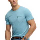 Superdry – Classic Essential M1012206A-WTY – Camiseta azul de manga corta 100% algodón orgánico - Hombre