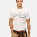 Superdry - Heritage M1012212A_01C - Camiseta de manga corta con logo vintage - Hombre