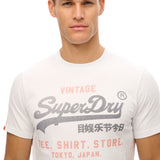 Superdry - Heritage M1012212A_01C - Camiseta de manga corta con logo vintage - Hombre