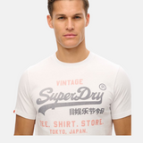 Superdry - Heritage M1012212A_01C - Camiseta de manga corta con logo vintage - Hombre