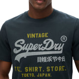 Superdry - Heritage M1012212A_98T - Camiseta de manga corta con logo vintage - Hombre